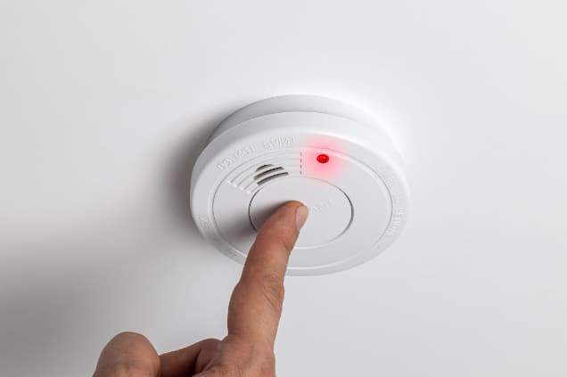 Smoke Detector Blinking Red