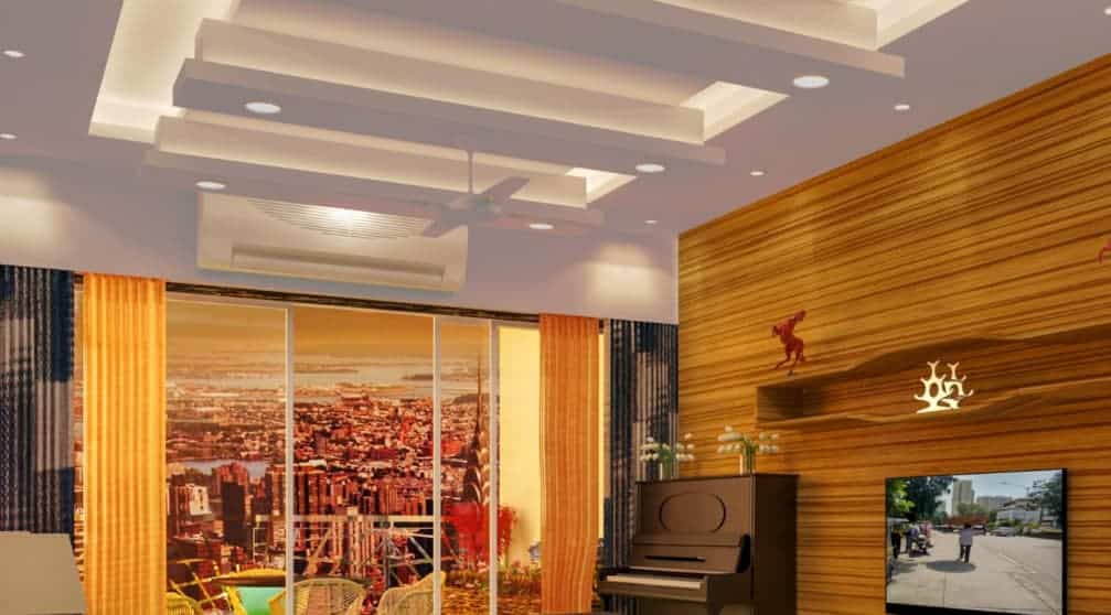 Plus Minus Pop Ceiling Design for Hall