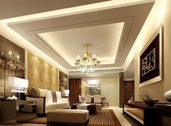 Pop Ceiling Design for Rectangular Hall