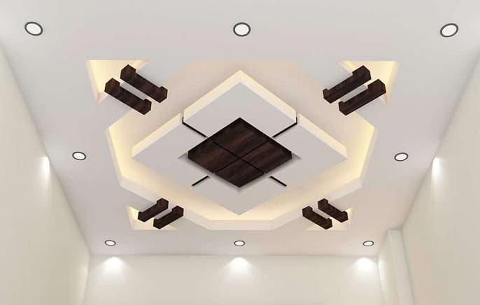 Pop Ceiling Design for Square Shaped Hall