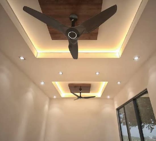 Pop Ceiling for Hall With 2 Fans